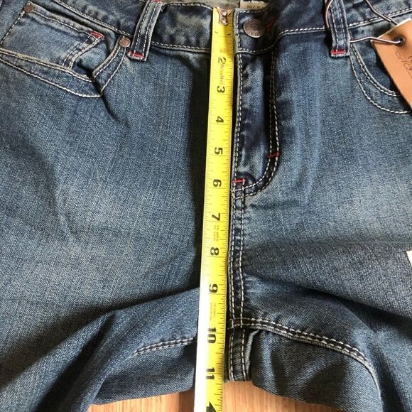 NWT Ryan Michael Western Skinny Flare The Elly Denim Blue Jeans Women’s 12/32 - Picture 7 of 10